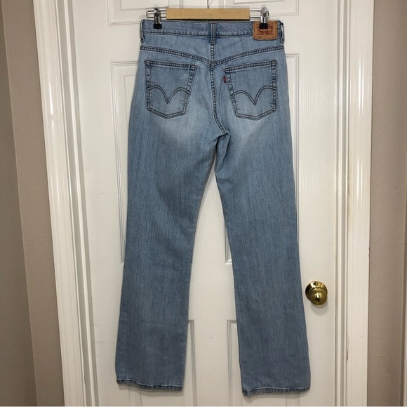 Levi’s Y2K Nouveau Boot Cut Stretch Cotton Blend Light Blue Wash 515 Jeans 10/L - Picture 4 of 14